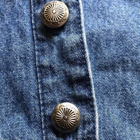 Vintage Denim Bedazzled Jeweled Shirt - Picture 8 of 10